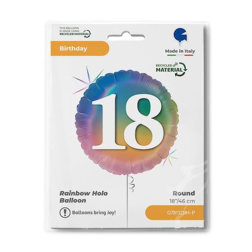 das-kost-mland-folienballon-happy-rainbow-45cm-nr-18-bunt image 2