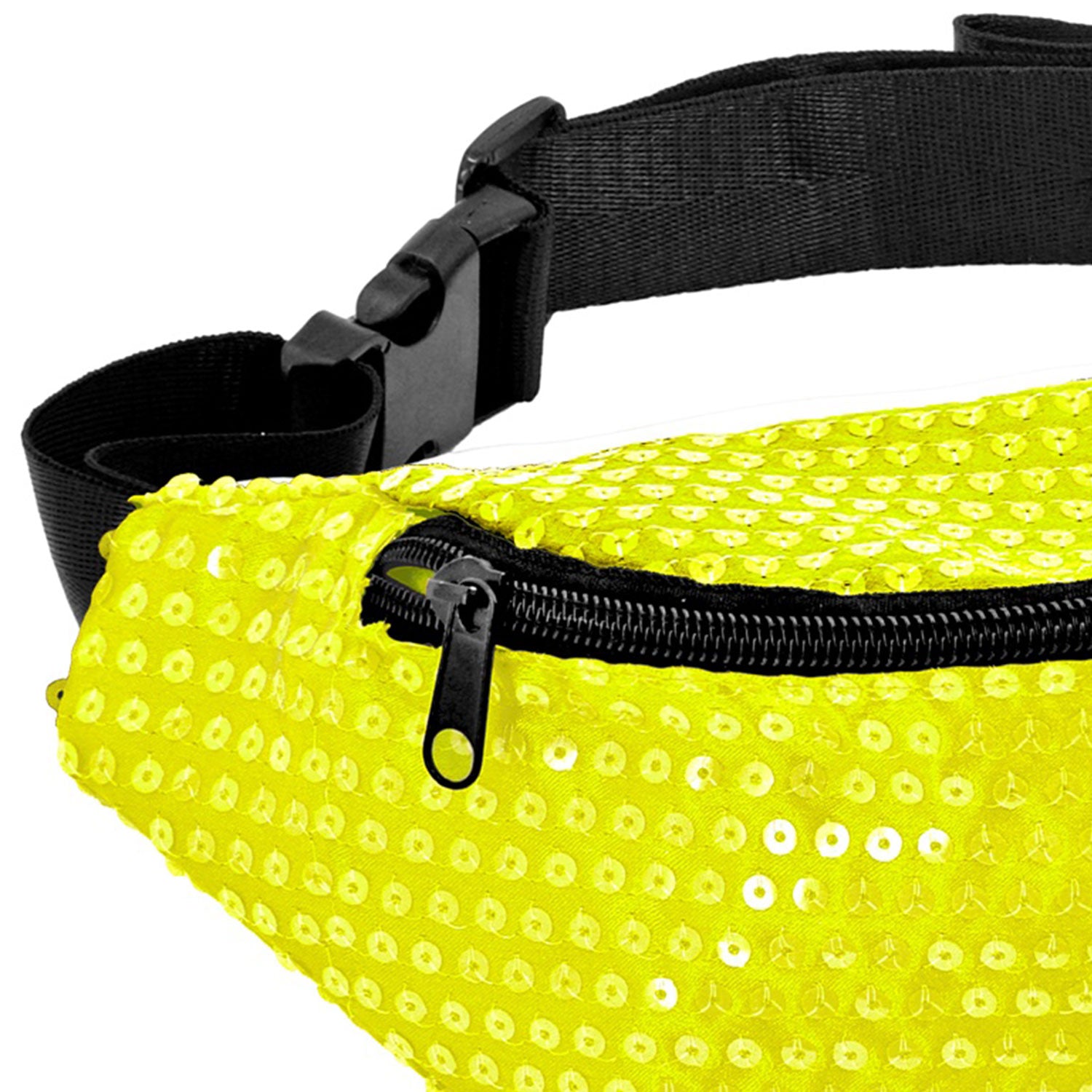 das-kost-mland-neon-bauchtasche-pailletten-gelb image 2