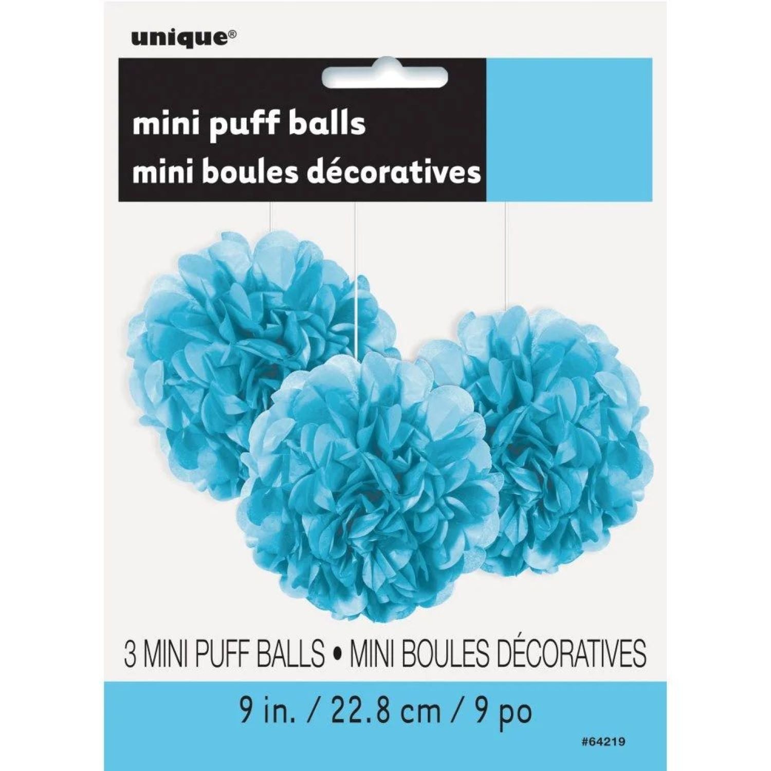 das-kost-mland-dekorationen-wabenball-fluffy-hellblau-23cm-3st image 2