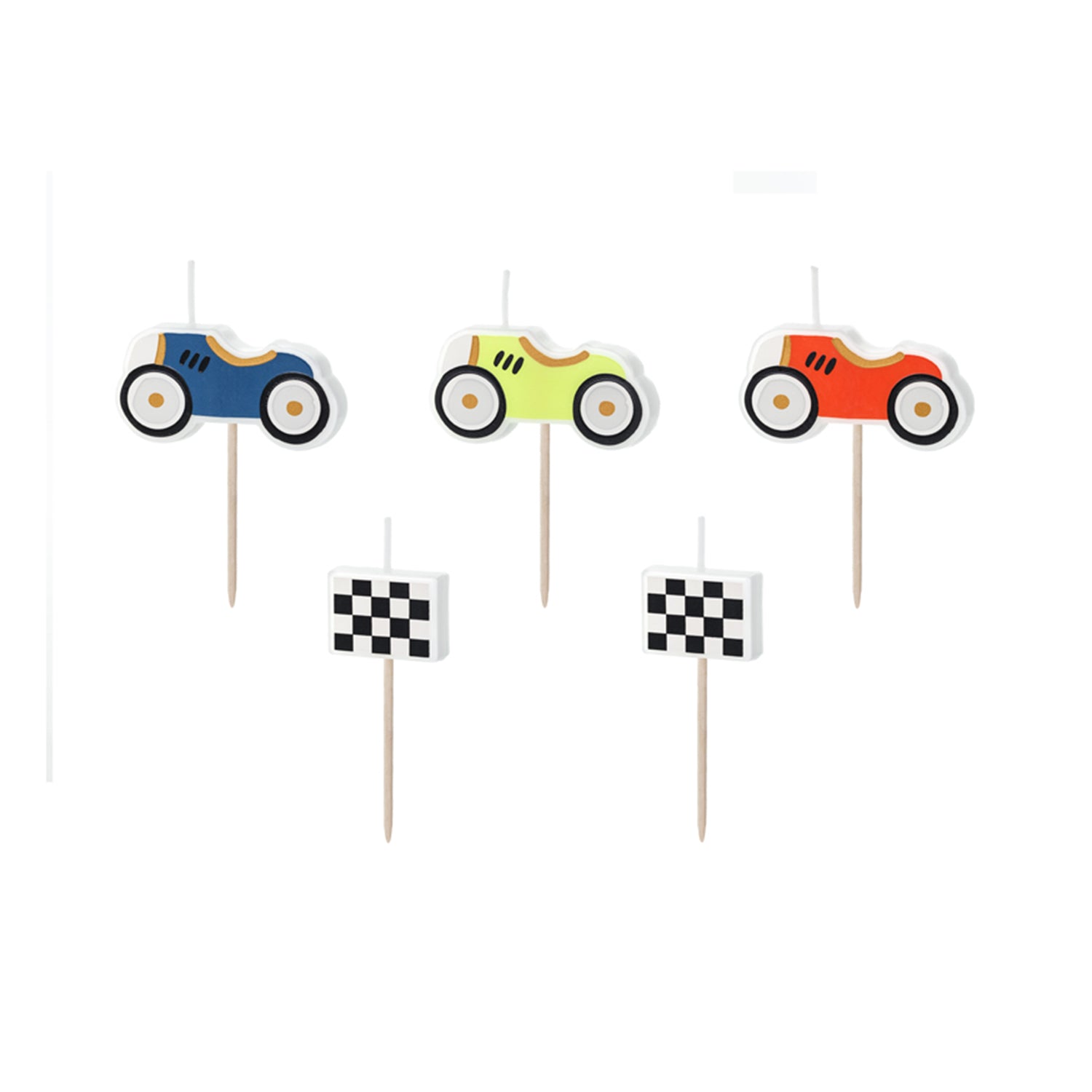 das-kost-mland-geburtstagskerzen-rennautos-5stk-2-3cm-bunt image 1