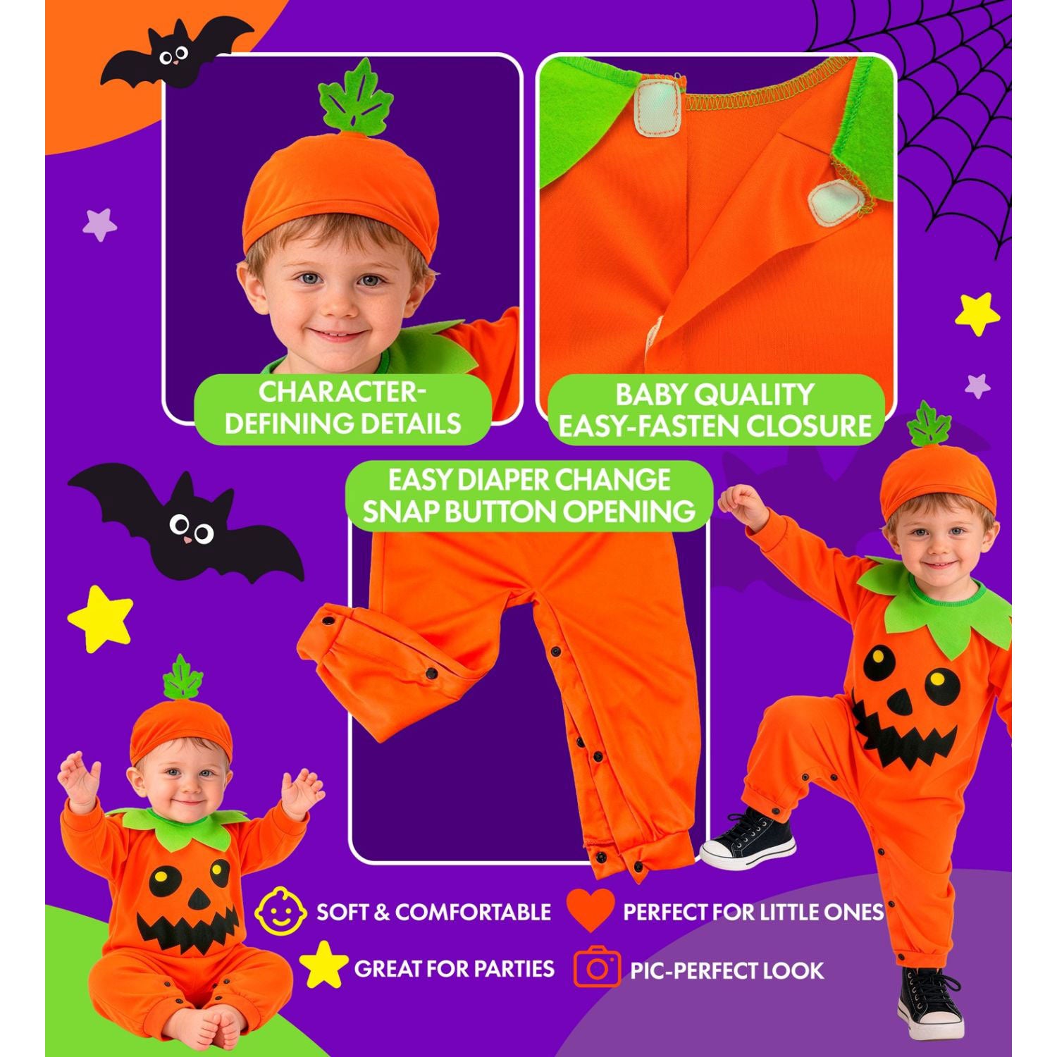 das-kost-mland-kleiner-k-rbis-babykost-m-overall-orange-gr-80 image 3
