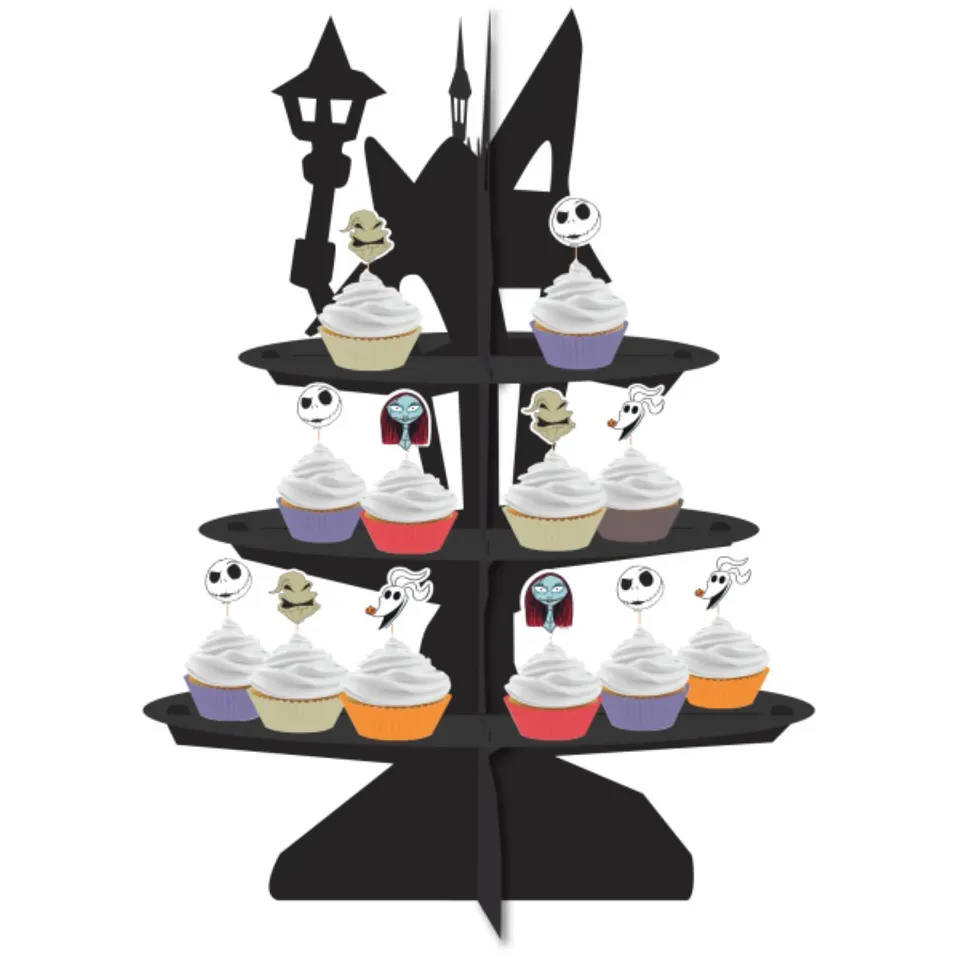 nightmare-before-christmas-cupcake-st-nder-etagere-schwarz-2-st-ckig image 1