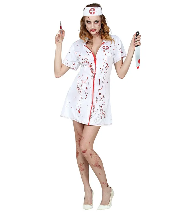 das-kost-mland-zombie-krankenschwester-kost-m-damen-gr-l-blutig image 1