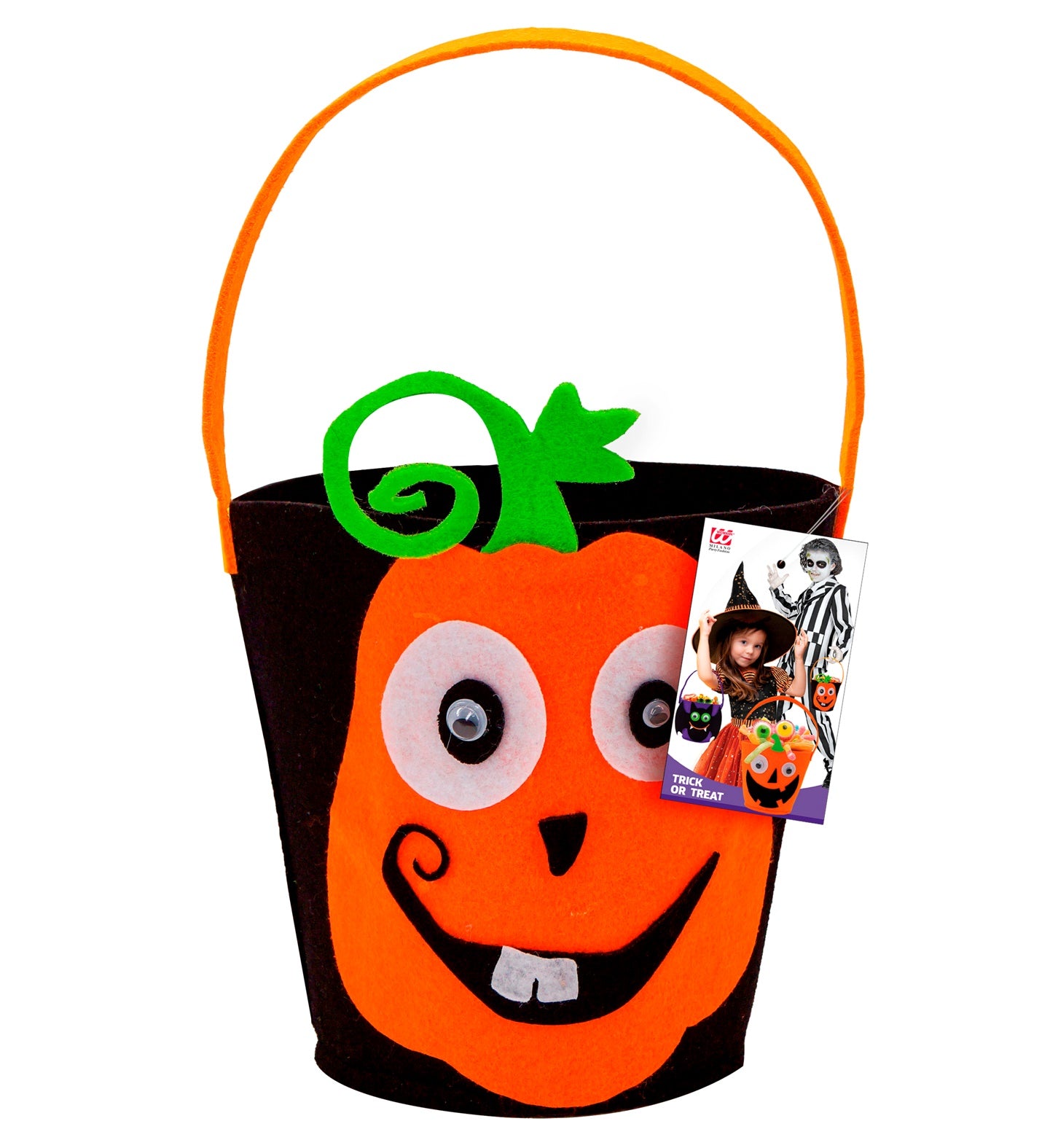 das-kost-mland-halloween-korb-verr-ckter-k-rbis-schwarz-orange image 2