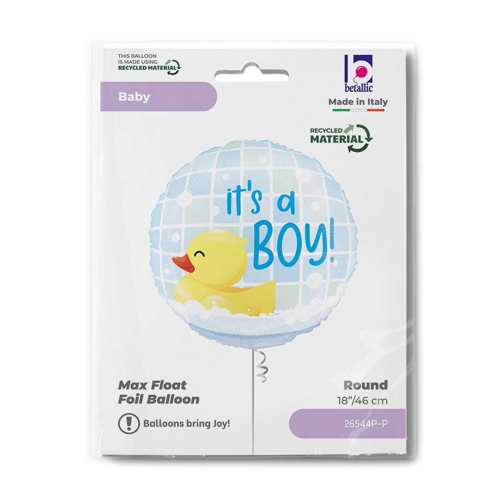 das-kost-mland-dekorationen-folienballon-ente-it-s-a-boy-46cm image 1