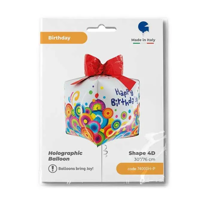 das-kost-mland-dekorationen-folienballon-present-76-cm-4d image 1