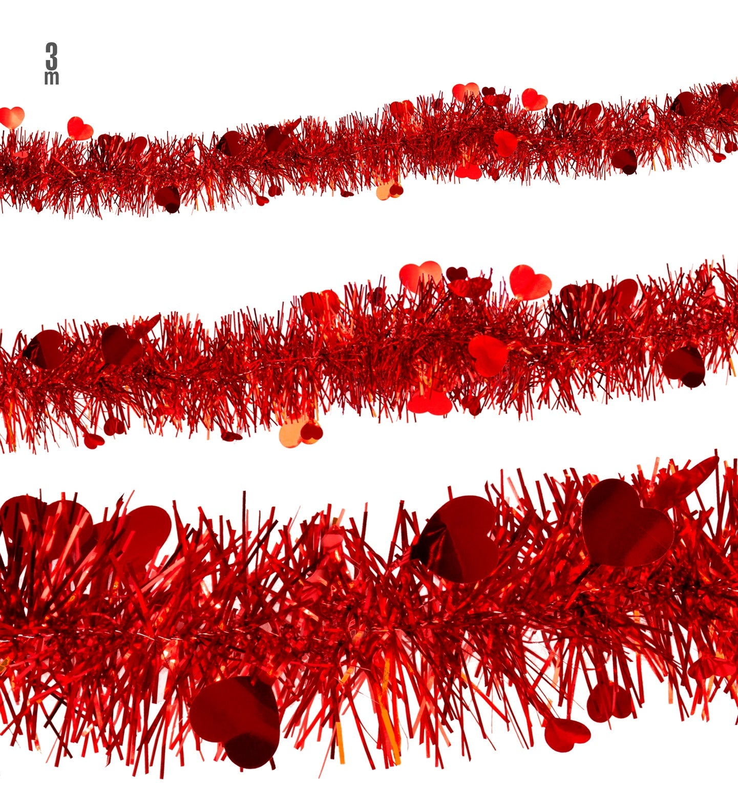 das-kost-mland-valentinstag-girlande-lametta-rot-3-m-deko image 1