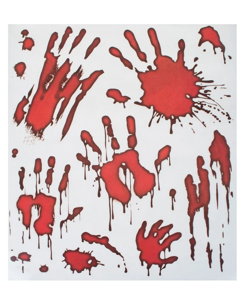 das-kost-mland-dekorationen-blutige-h-nde-wandtattoo-halloween image 1