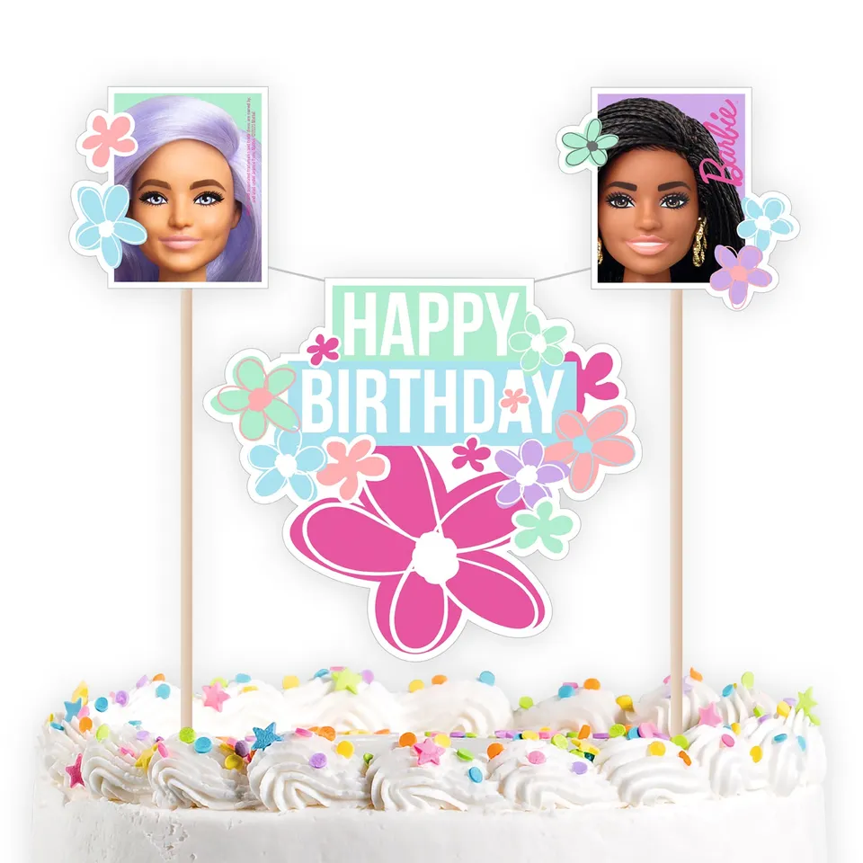 das-kost-mland-barbie-sweet-life-cake-topper-26x15cm-tortendeko image 1