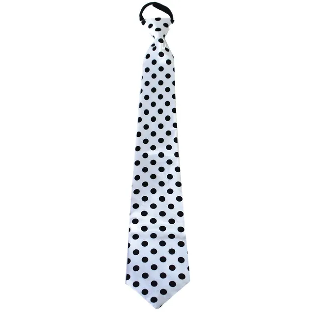 das-kost-mland-accessoires-fifties-krawatte-mit-punkten-wei-schwarz image 1