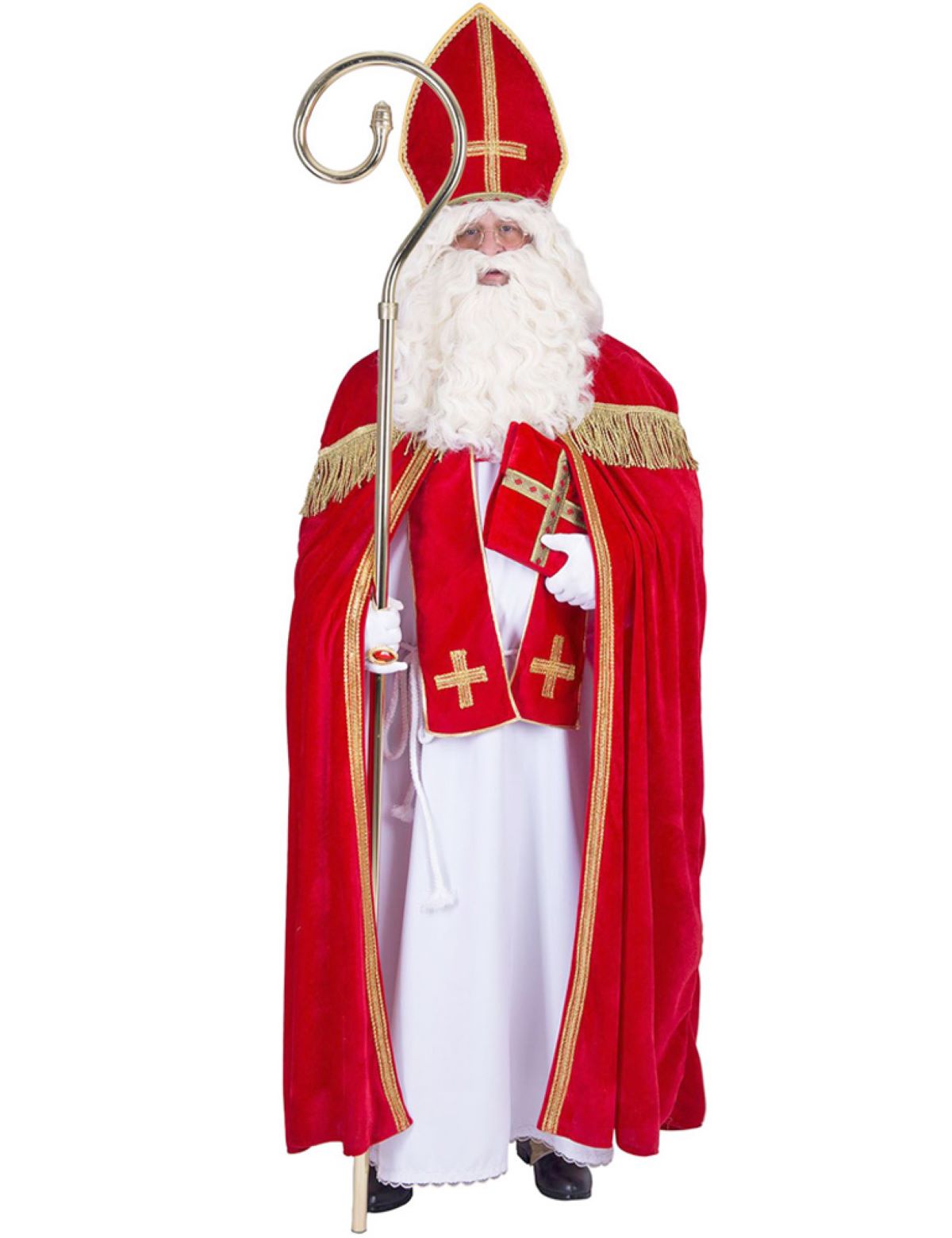 das-kost-mland-herren-nikolaus-kost-m-rot-wei-mit-mitra image 1