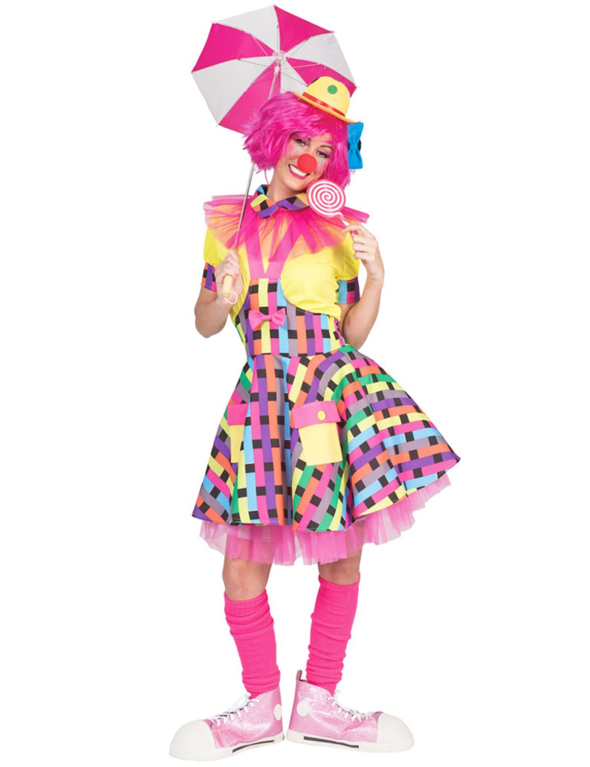 das-kost-mland-damen-clown-kost-m-flicka-zirkus-kleid-36-38 image 2