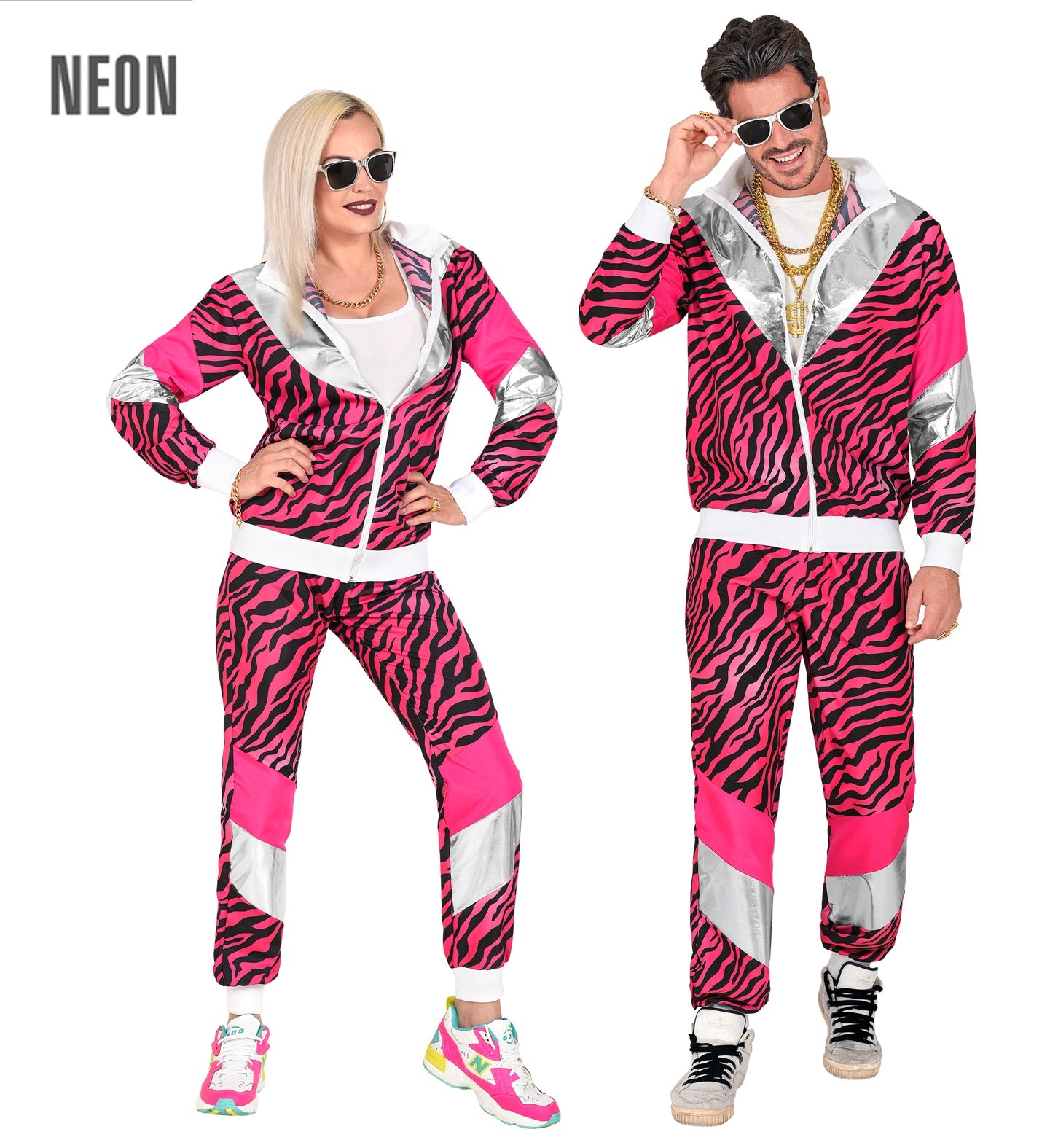 das-kost-mland-pinker-tigerprint-party-trainingsanzug-herren-s-xxl image 2