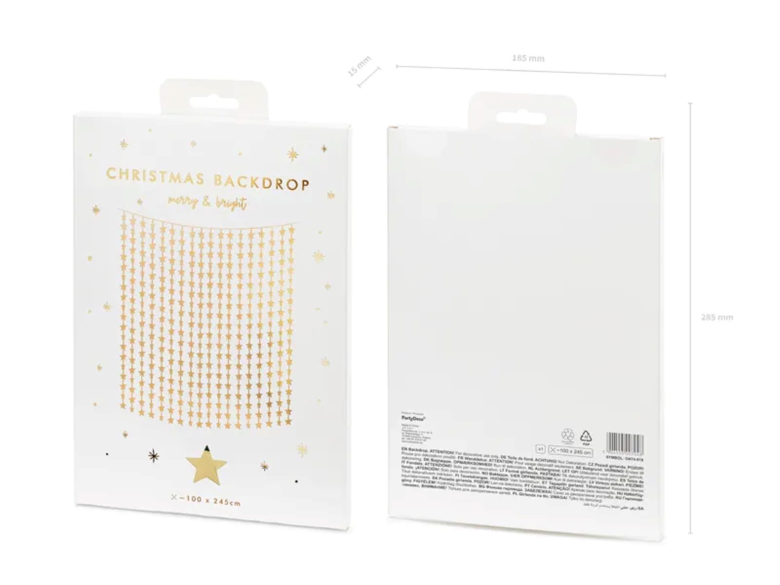 das-kost-mland-sterne-t-rvorhang-gold-100x245-cm-folie image 2