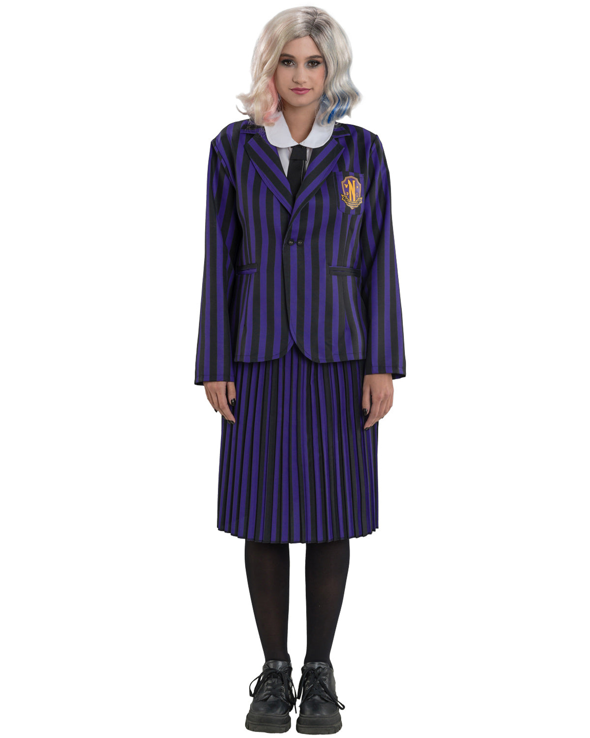 das-kost-mland-damen-wednesday-enid-kost-m-schuluniform-schwarz-lila image 2