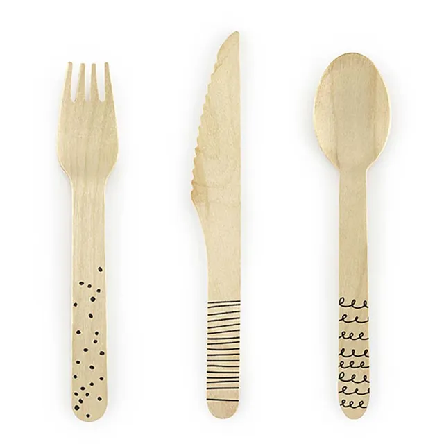 das-kost-mland-holz-besteckset-schwarz-18-tlg-16cm image 1