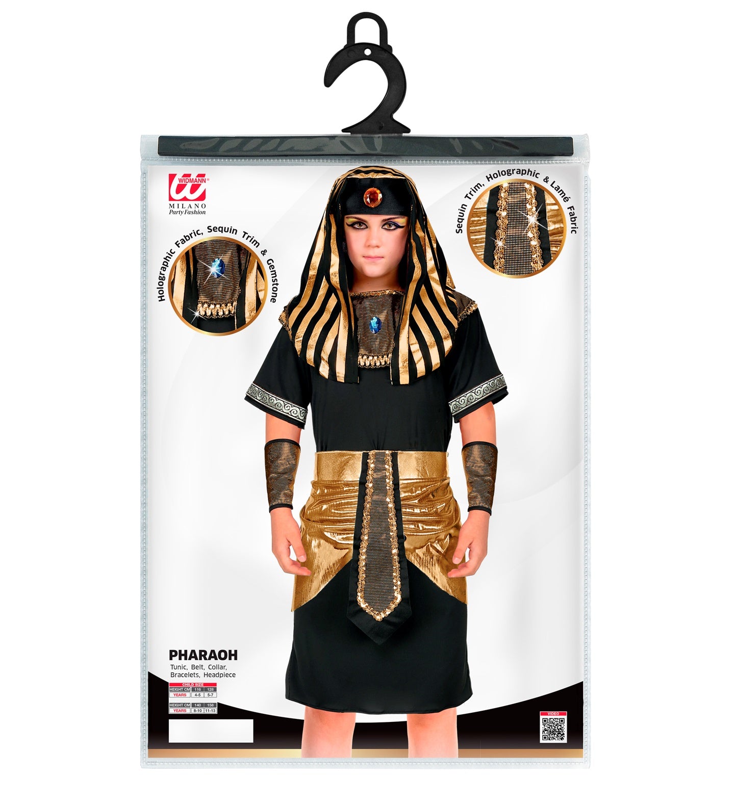das-kost-mland-jungen-pharao-kost-m-schwarz-gold-kinderkost-m image 4