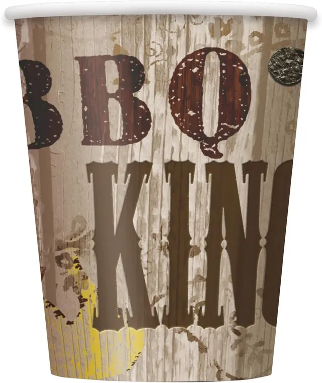 das-kost-mland-pappbecher-bbq-grill-master-8x266-ml-partybecher image 1