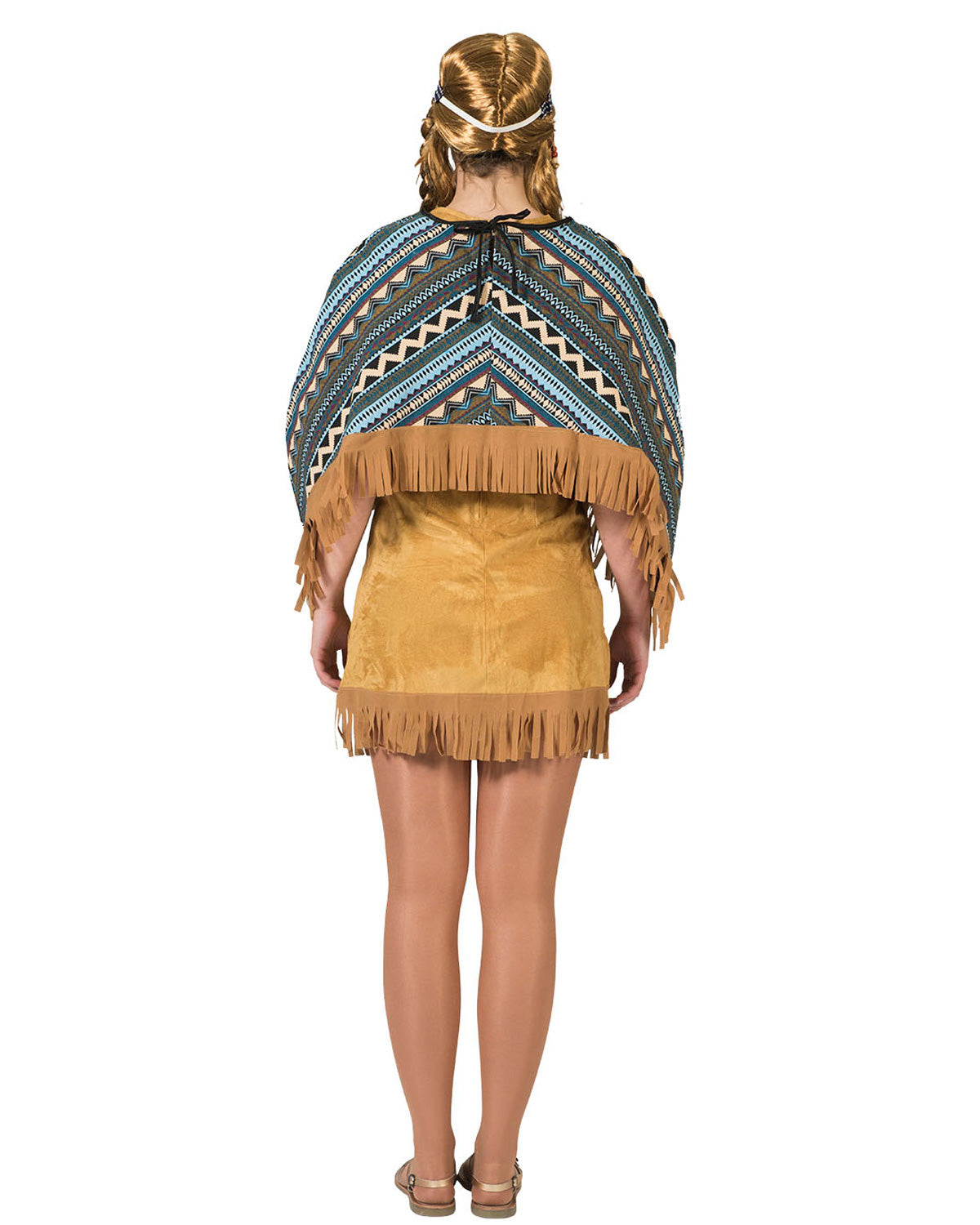 das-kost-mland-damen-indianerin-cherokee-kost-m-kurz-poncho image 2