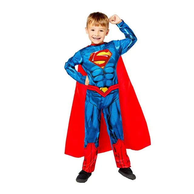 das-kost-mland-superman-kost-m-kinder-128-140-mit-cape image 1