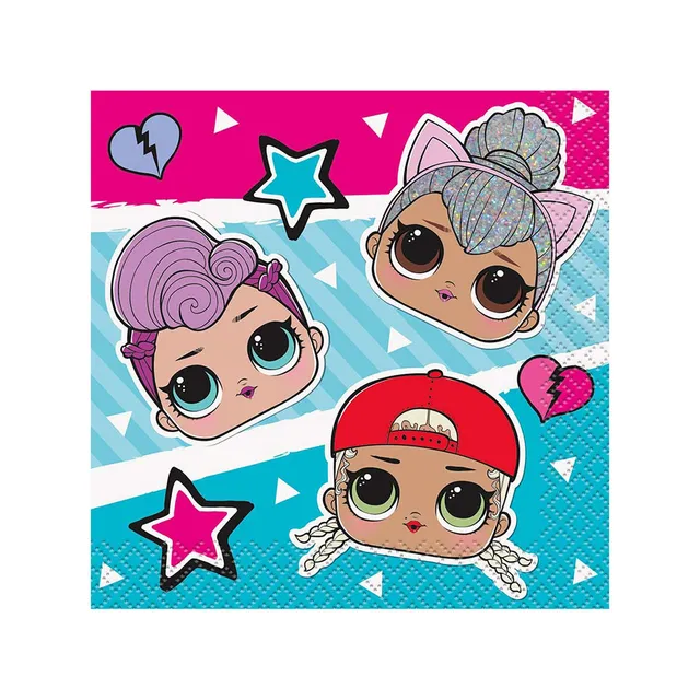 lol-surprise-servietten-25x25cm-16-stk-party-deko image 1