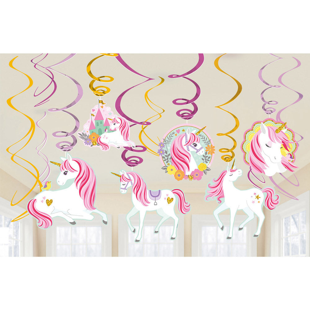 amscan-magical-unicorn-trinkhalme-einhorn-party-20-cm image 2