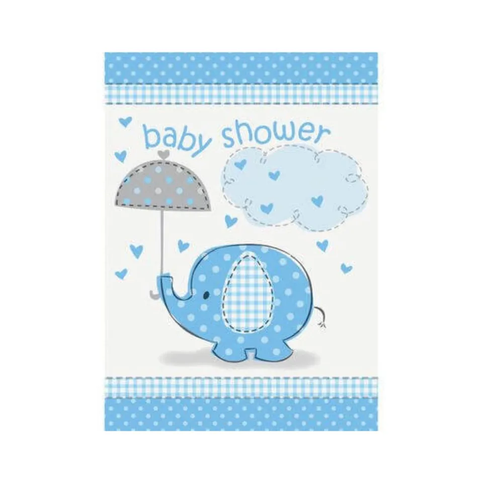 das-kost-mland-elephant-blau-einladung-karten-8-st-ck image 1