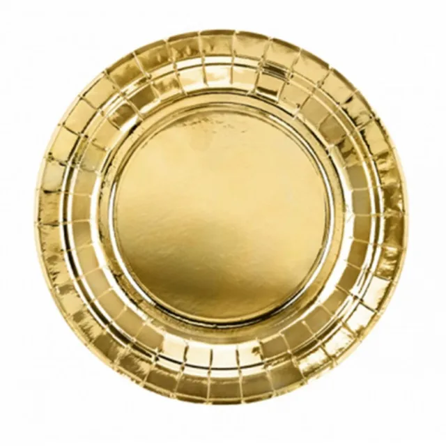 das-kost-mland-deko-pappteller-18cm-gold-6-stk-rund image 1