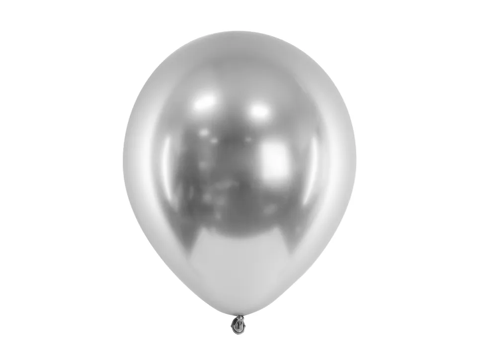 das-kost-mland-dekorationen-luftballon-uni-glossy-30-cm-silber-10-stk image 1
