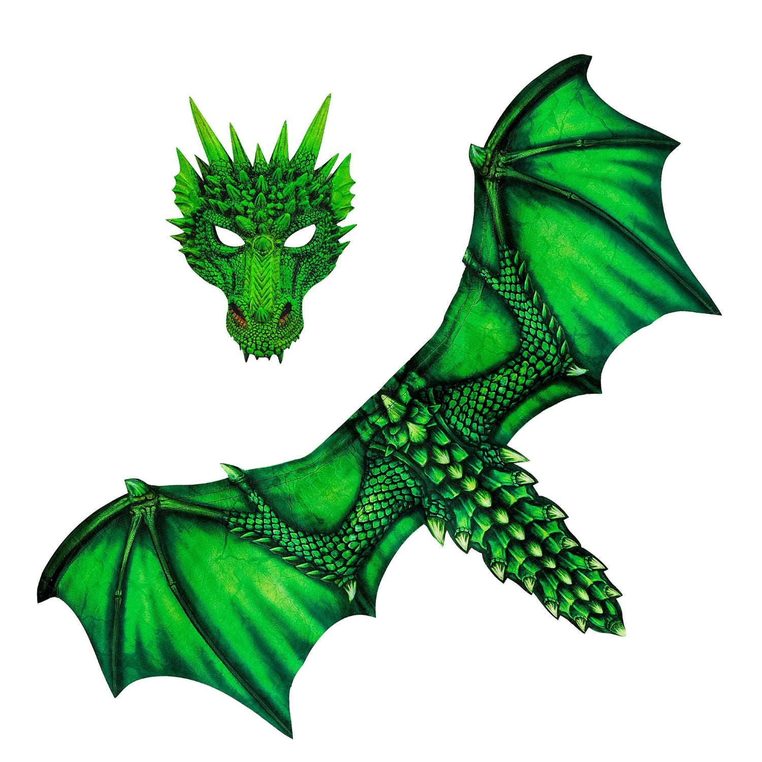 das-kost-mland-herren-drache-kost-mset-fl-gel-maske-gr-n-2-tlg image 1