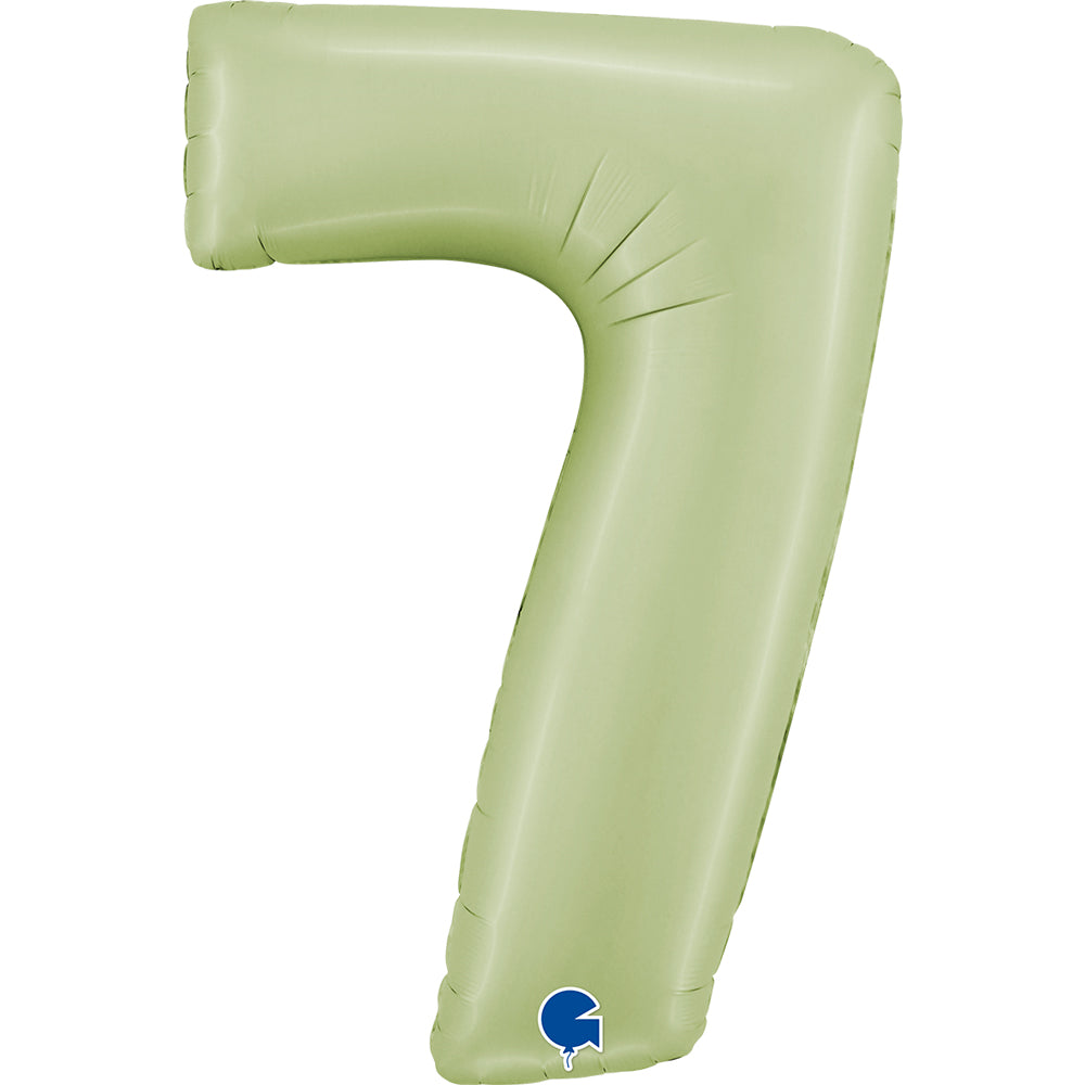 das-kost-mland-deko-riesenzahl-folienballon-7-satin-olive-66cm image 1