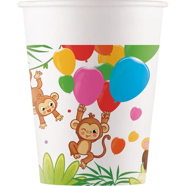 das-kost-mland-pappbecher-dschungeltiere-200-ml-8-st-ck image 1