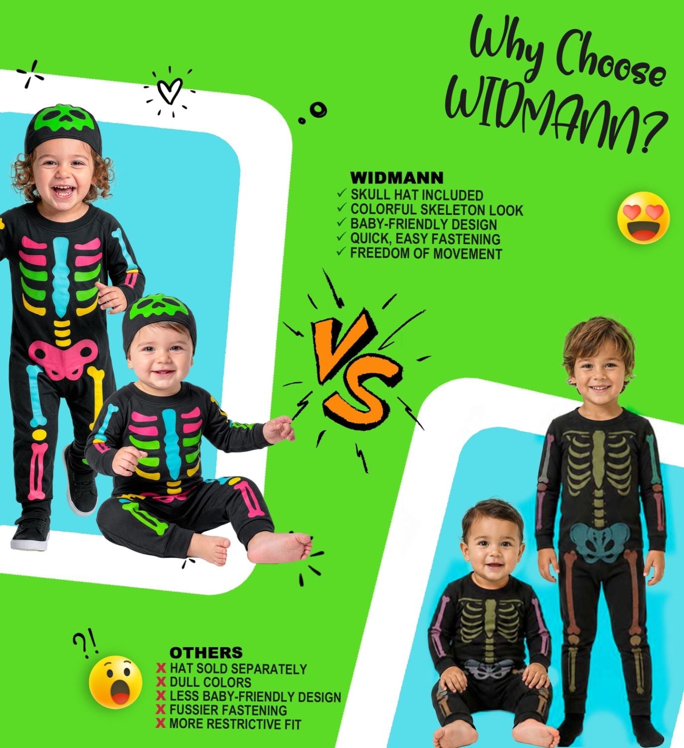 das-kost-mland-jungen-buntes-skelett-babykost-m-mit-m-tze image 5