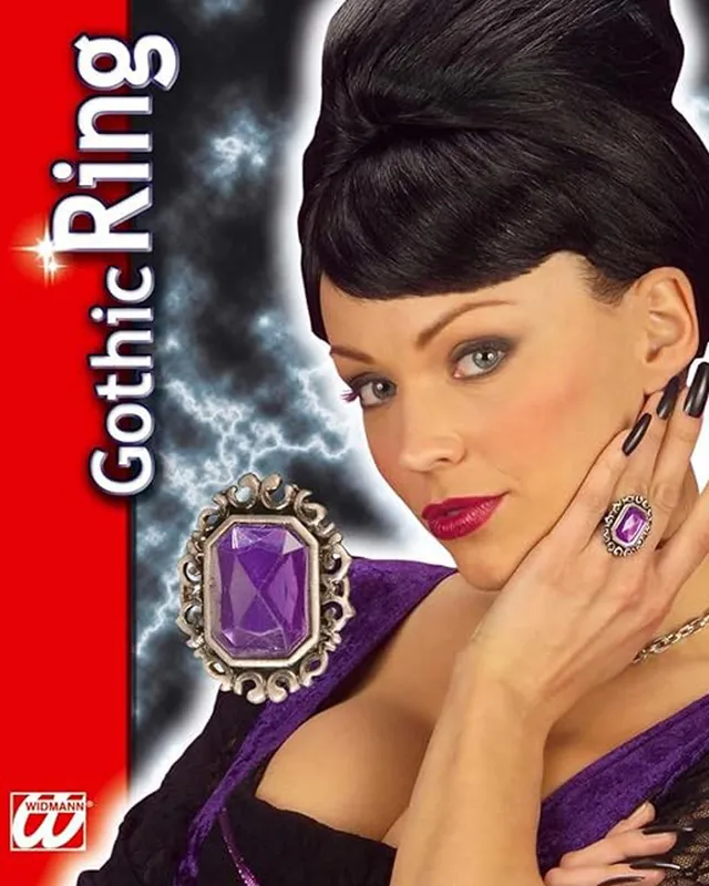 das-kost-mland-dekorationen-ring-gothic-mit-juwel-lila image 1
