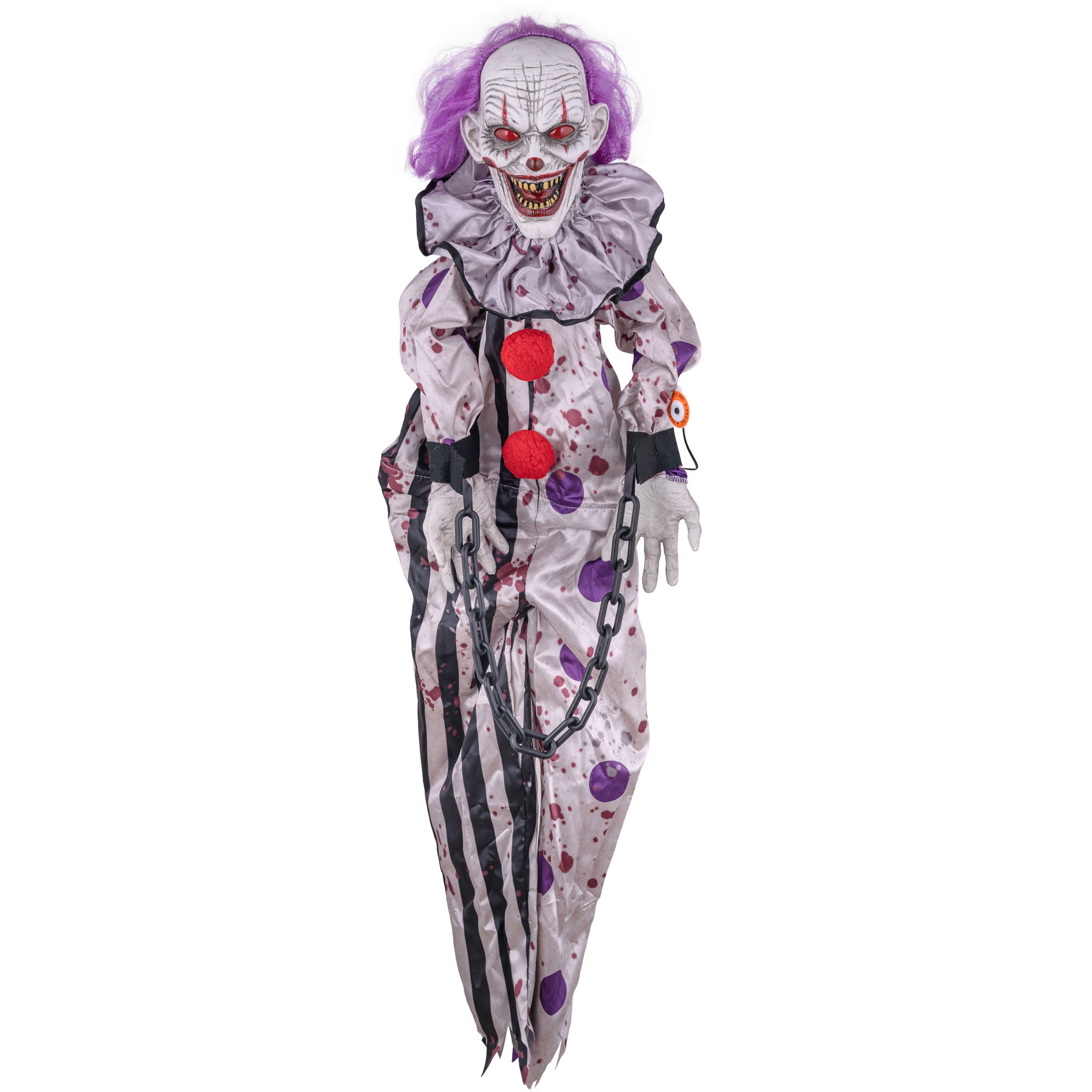 das-kost-mland-dekorationen-h-ngefigur-clown-animiert-110cm-horror image 1