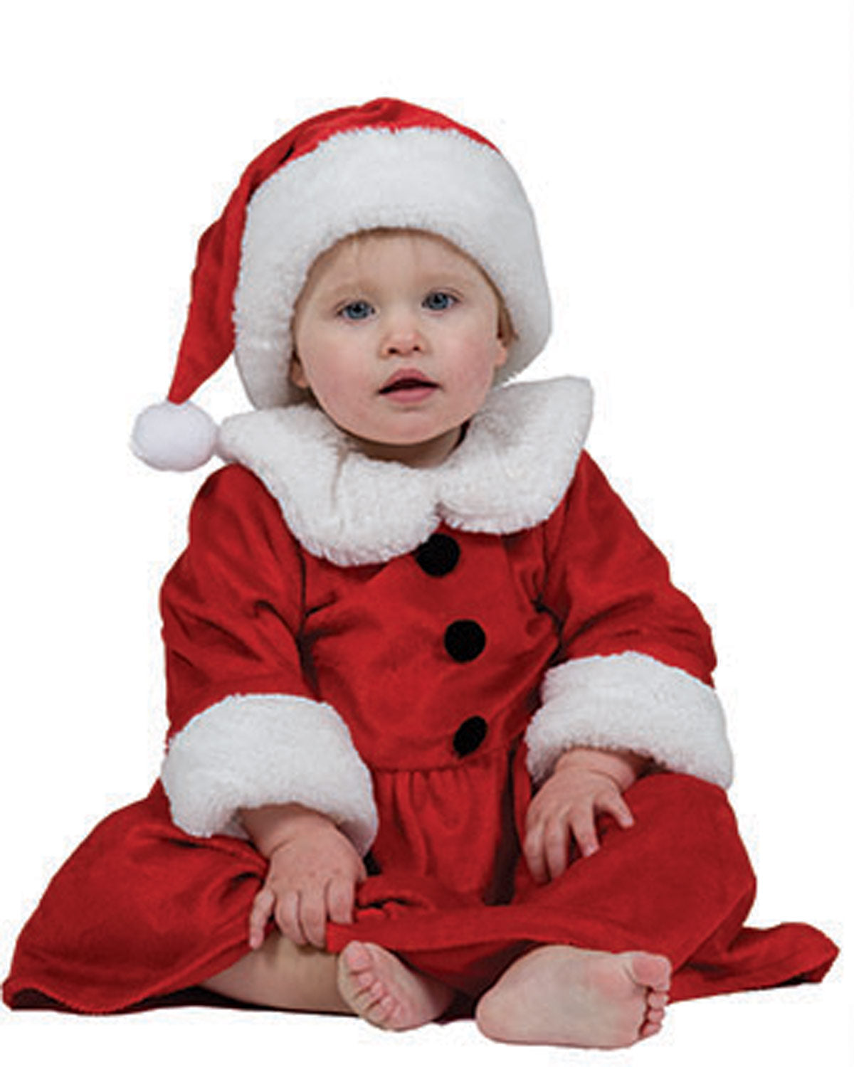 das-kost-mland-m-dchen-weihnachtsmann-kost-m-kleid-gr-98 image 1