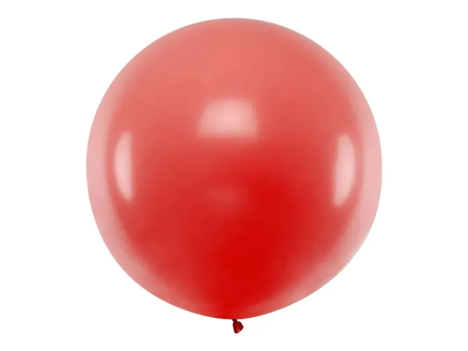 das-kost-mland-dekorationen-uni-pastell-luftballon-rot-100cm image 1