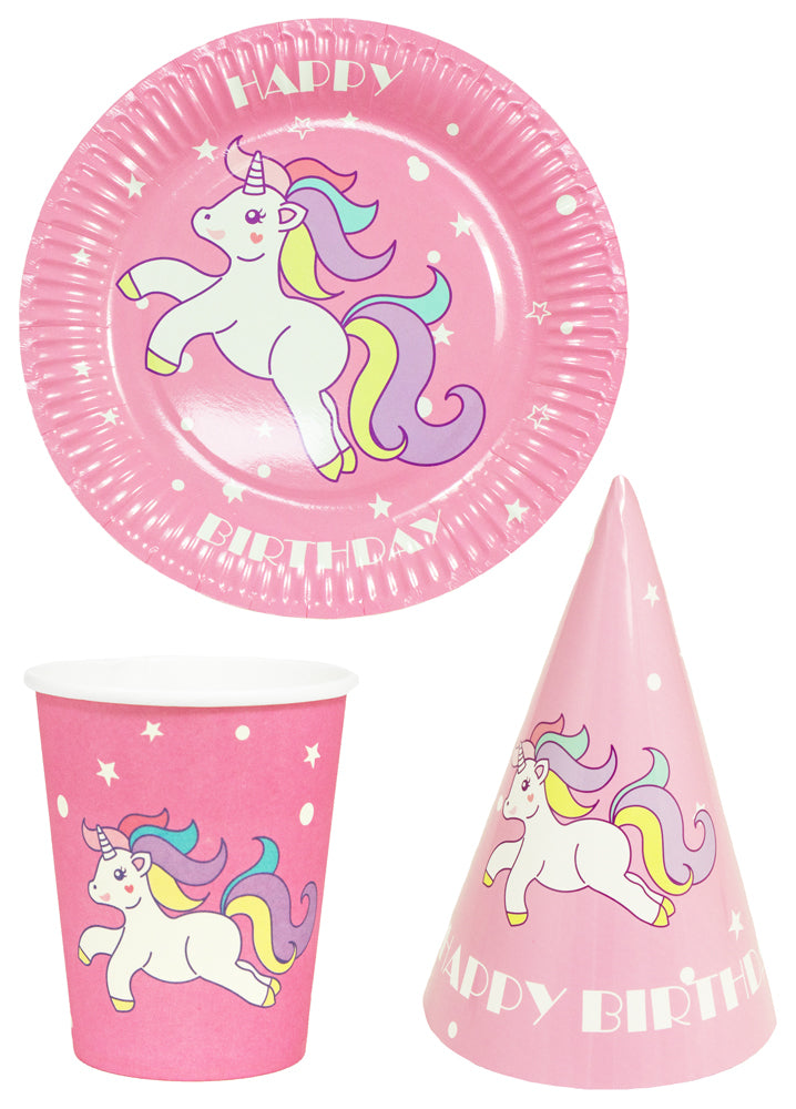 das-kost-mland-einhorn-partygeschirr-rosa-10er-set-pappbecher image 1