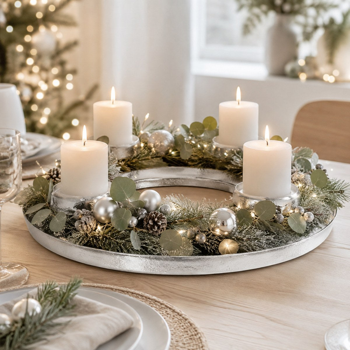 riffelmacher-adventskranz-ring-24131-silber-40-cm-kerzenkranz image 5