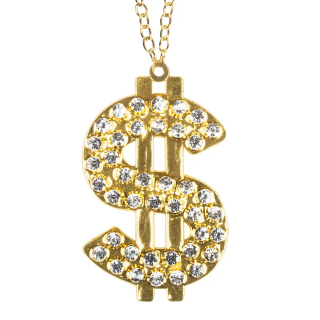 das-kost-mland-dollar-diamonds-halskette-gold-strass-dollarzeichen image 1
