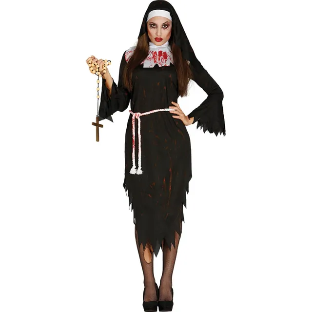 das-kost-mland-lady-zombie-nonne-kost-m-kleid-gr-l image 1