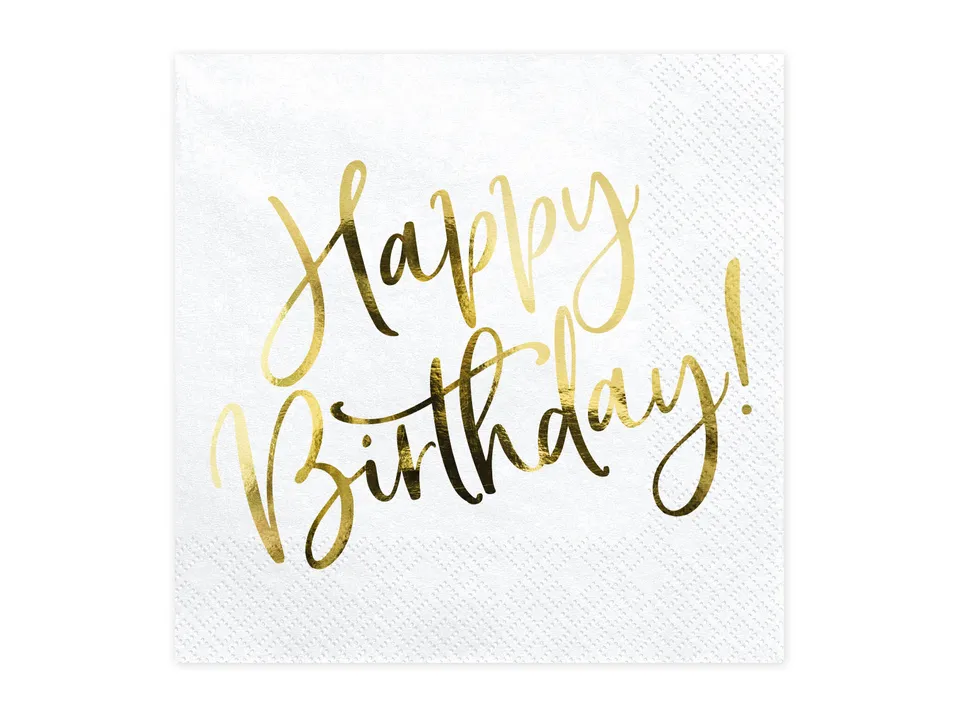 das-kost-mland-happy-birthday-gold-servietten-20-stk image 1
