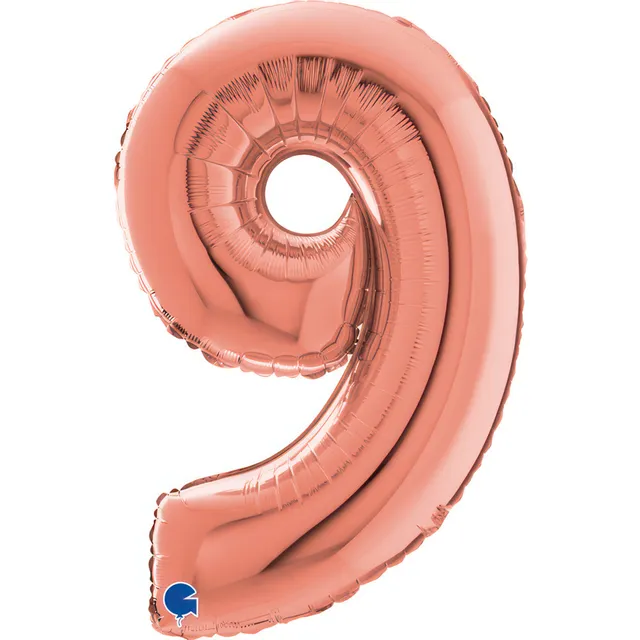 das-kost-mland-riesenzahl-folienballon-9-rosegold-66cm image 1