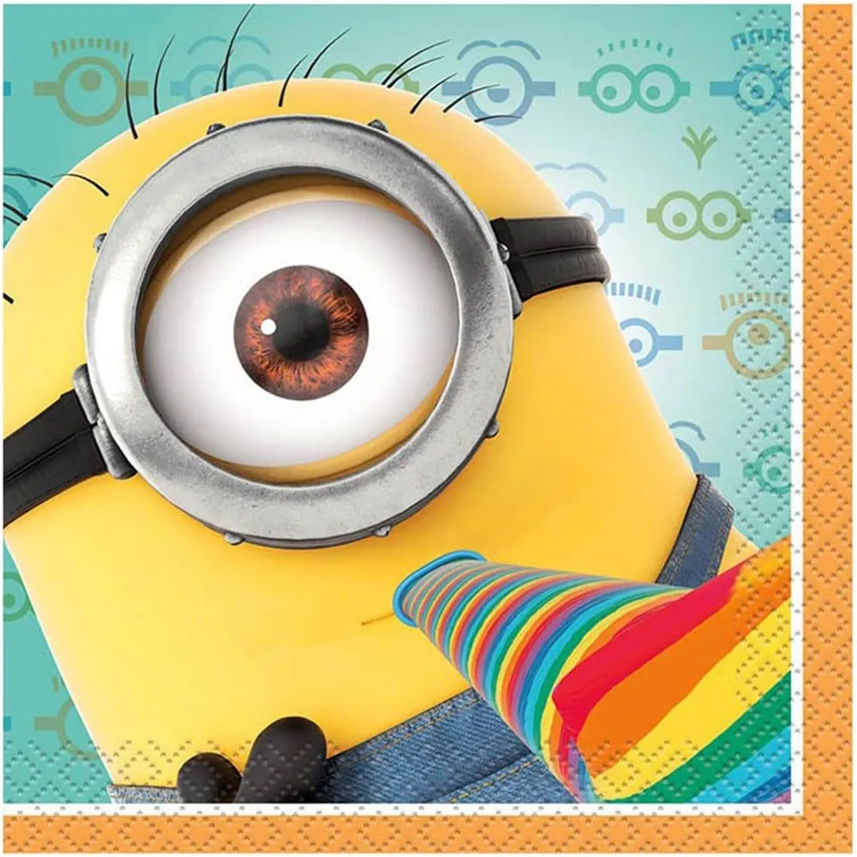 das-kost-mland-dekorationen-minions-tischdeko-servietten-16-stk-25x25cm image 1