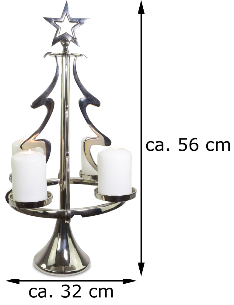 riffelmacher-kerzenst-nder-weihnachtsbaum-24171-silber-32x56cm-f-r-4-kerzen image 2