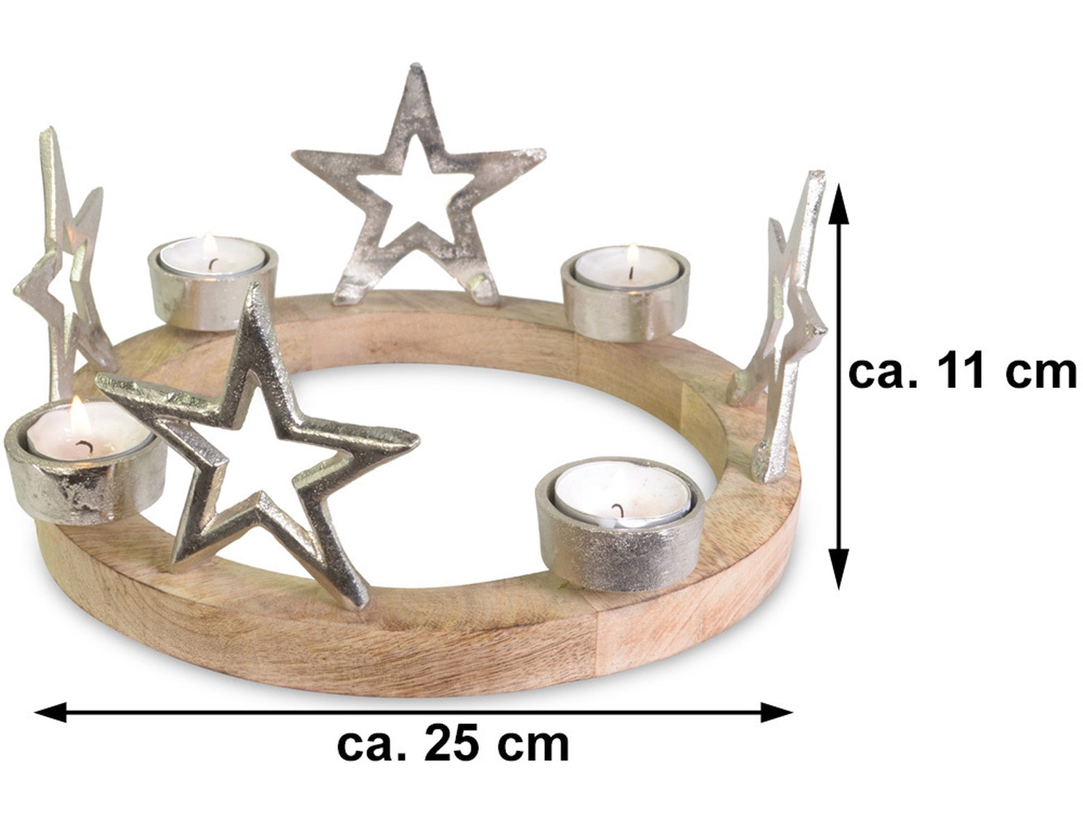 das-kost-mland-75219-adventskranz-holz-silber-25-cm image 6
