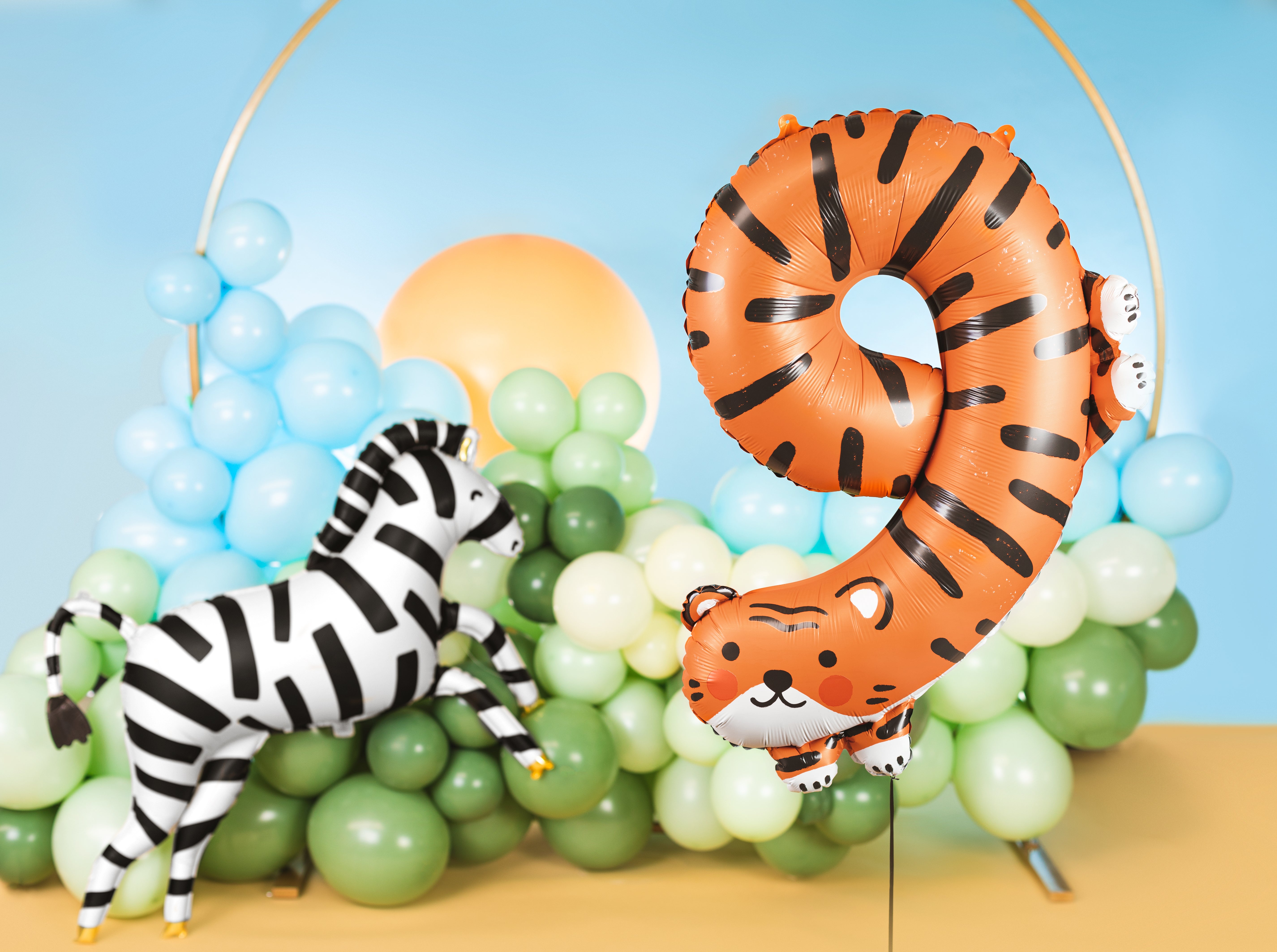 das-kost-mland-xxl-zahlen-folienballon-87cm-nr-9-tiger image 2