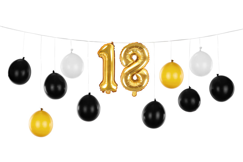 das-kost-mland-ballongirlande-3in1-schwarz-gold-18-geburtstag image 1