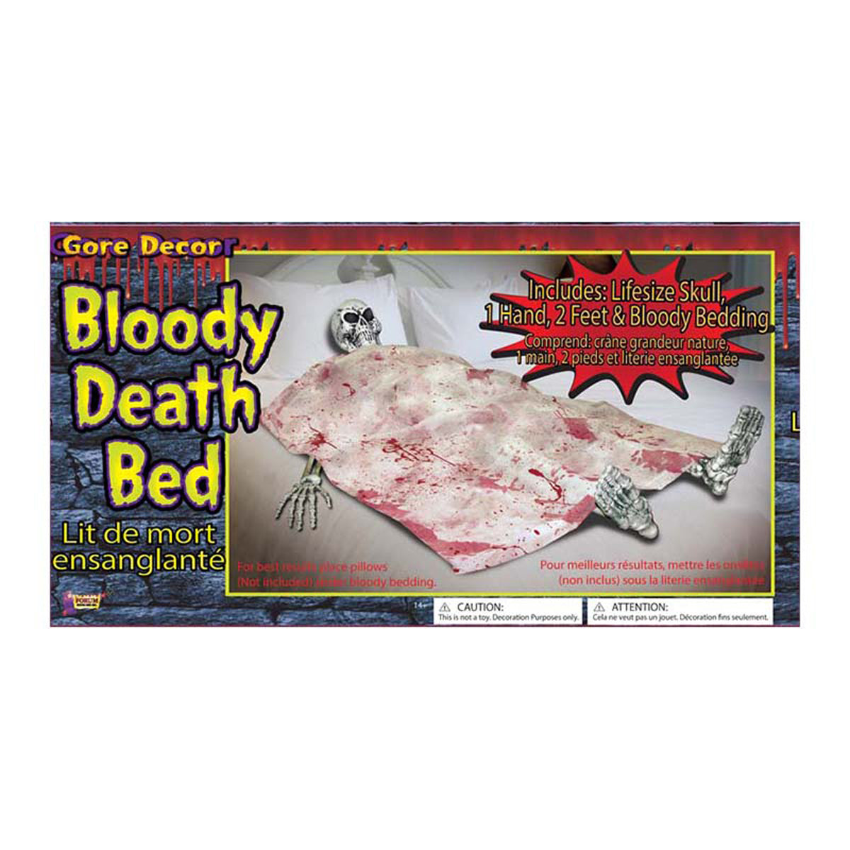 das-kost-mland-dekorationen-skelett-im-bett-mit-blut-decke image 1