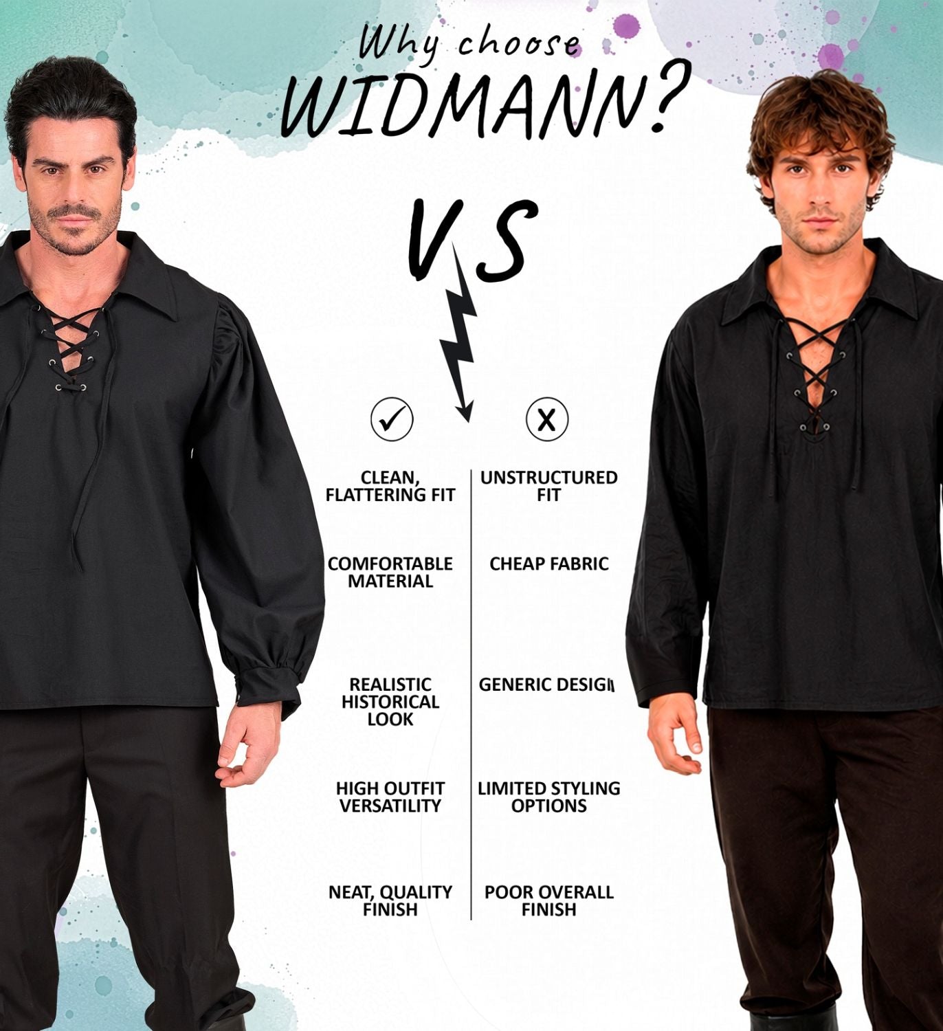 das-kost-mland-herren-historisches-hemd-schwarz-gr-l-xl-schn-rhemd image 4